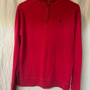 Polo by Ralph Lauren Crimson Zip-Up cotton Sweater